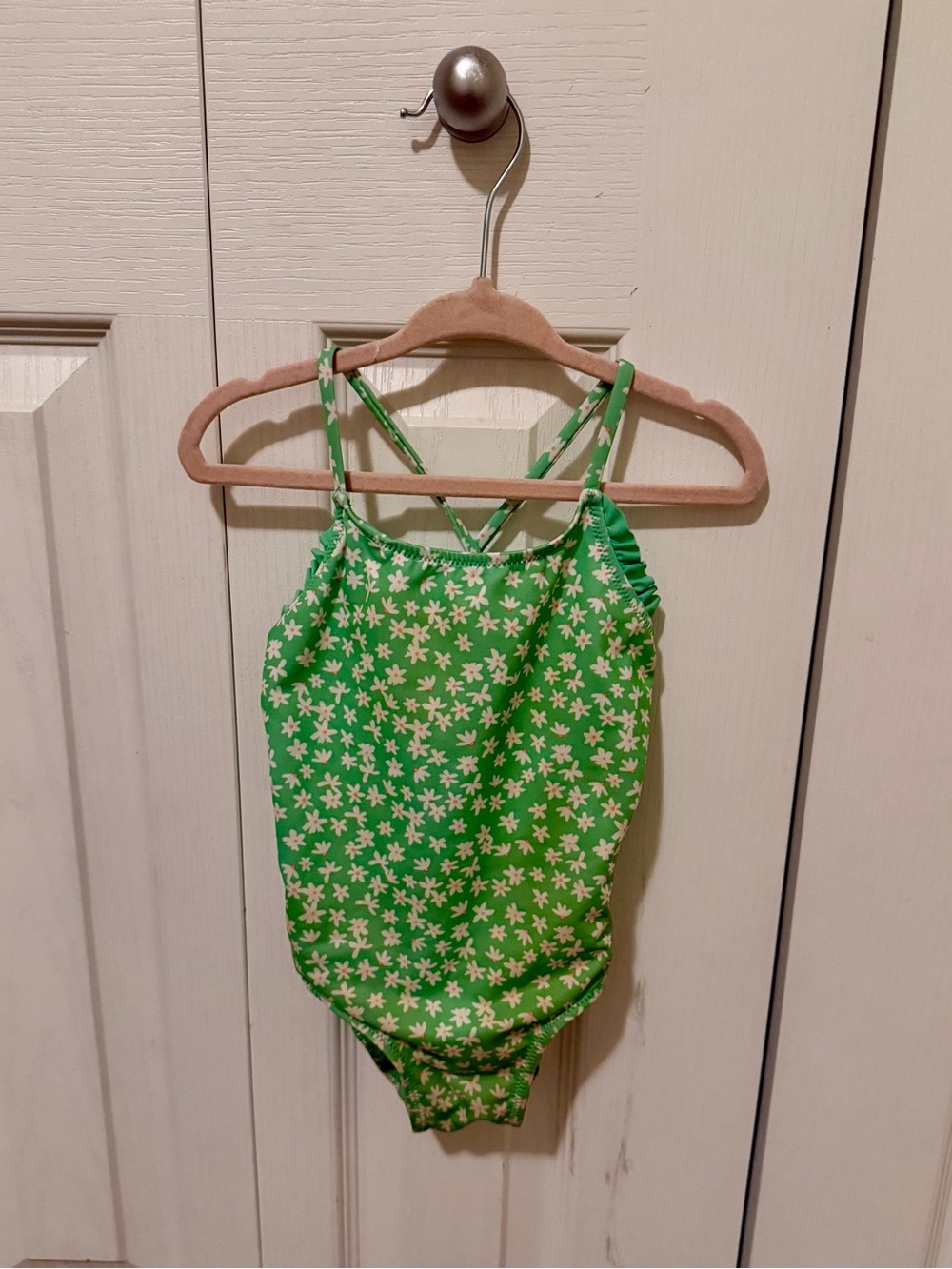 Zara Green Floral Kids One-Piece Swimsuit